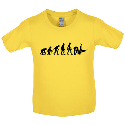 Evolution of Man Judo Kids T Shirt