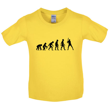 Evolution of Man Baseball Kids T Shirt