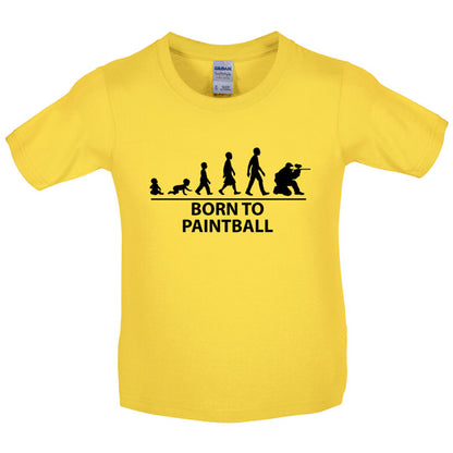 Born to Paintball Kids T Shirt