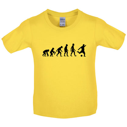 Evolution of Man Football Kids T Shirt