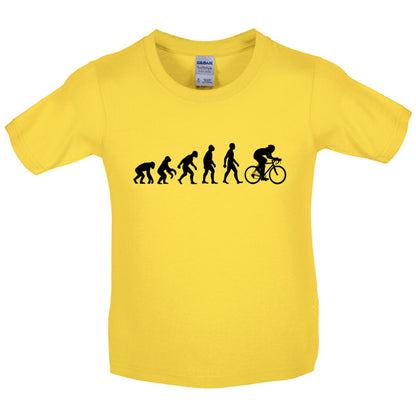 Evolution of Man Cycling Kids T Shirt