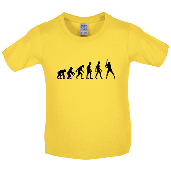 Evolution of Man Baseball Kids T Shirt