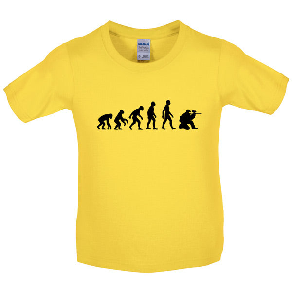 Evolution of Man Paintball Kids T Shirt