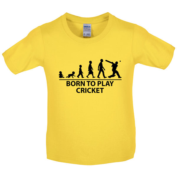 Born to play Cricket Kids T Shirt