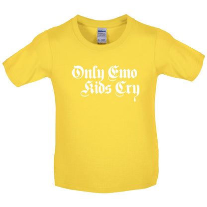 Only emo kids cry Kids T Shirt