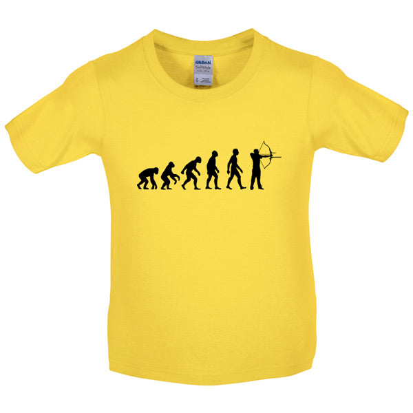 Evolution of Man Archery Kids T Shirt