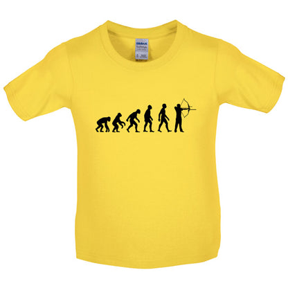 Evolution of Man Archery Kids T Shirt