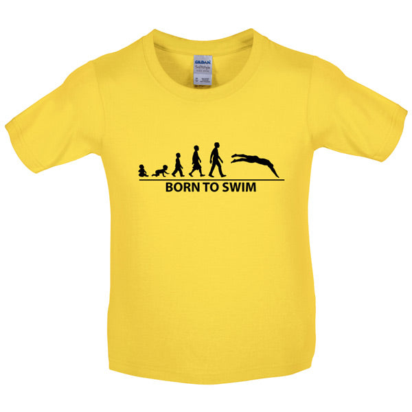 Born to Swim Kids T Shirt