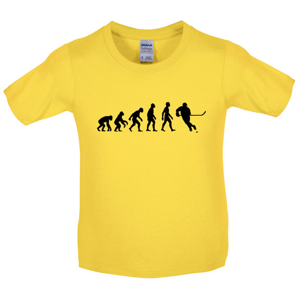 Evolution of Man Ice Hockey Kids T Shirt