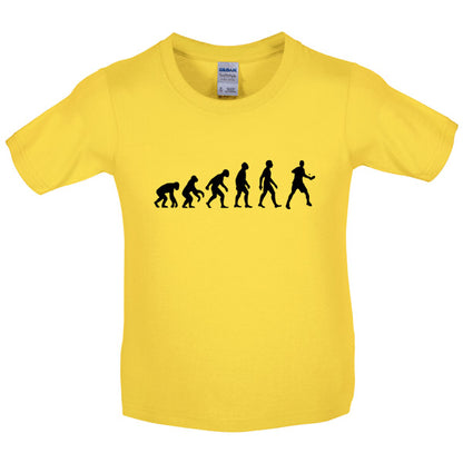 Evolution of Man Table Tennis Kids T Shirt