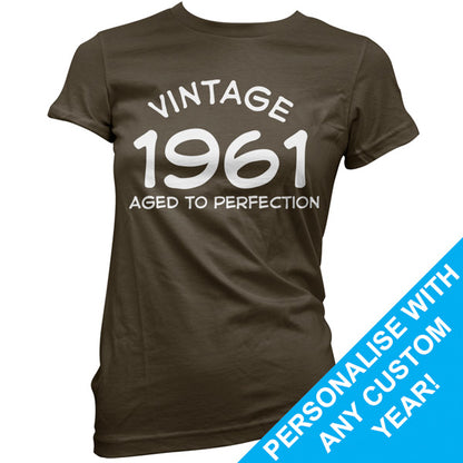 Custom Vintage Aged to Perfection Birthday T Shirt