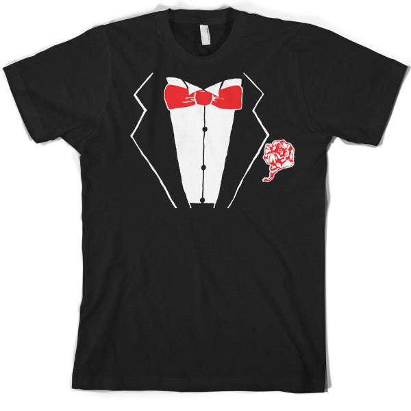 Tuxedo with Rose T Shirt