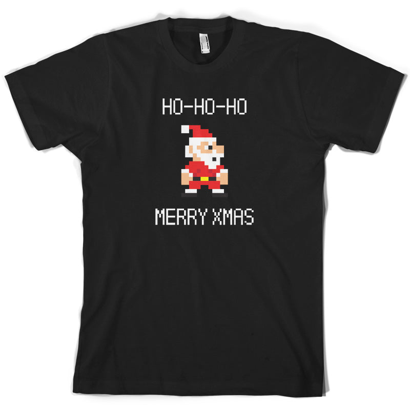 8 Bit Santa Pixel T Shirt