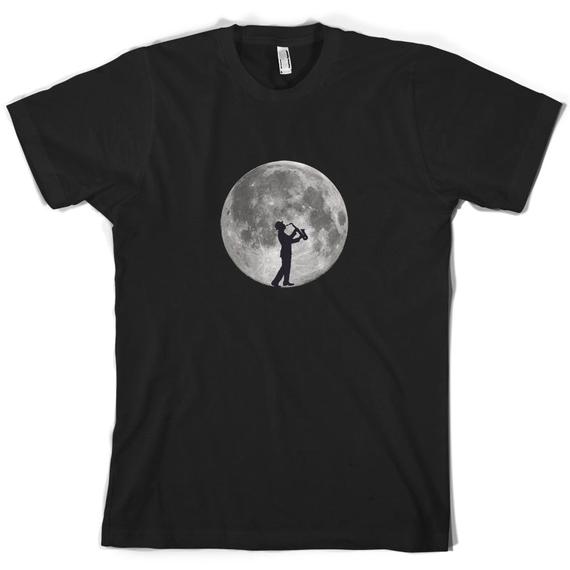 Saxophone Player Moon T Shirt