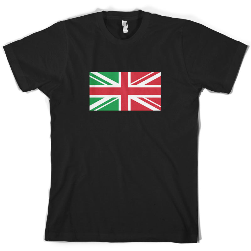 Italy Union Jack Flag T Shirt