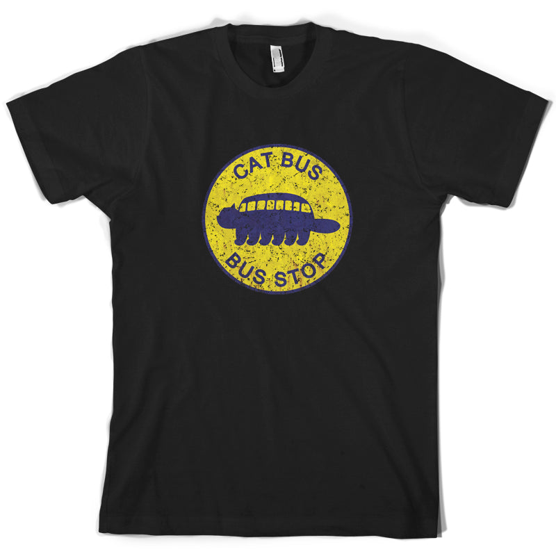 Cat Bus Stop T Shirt