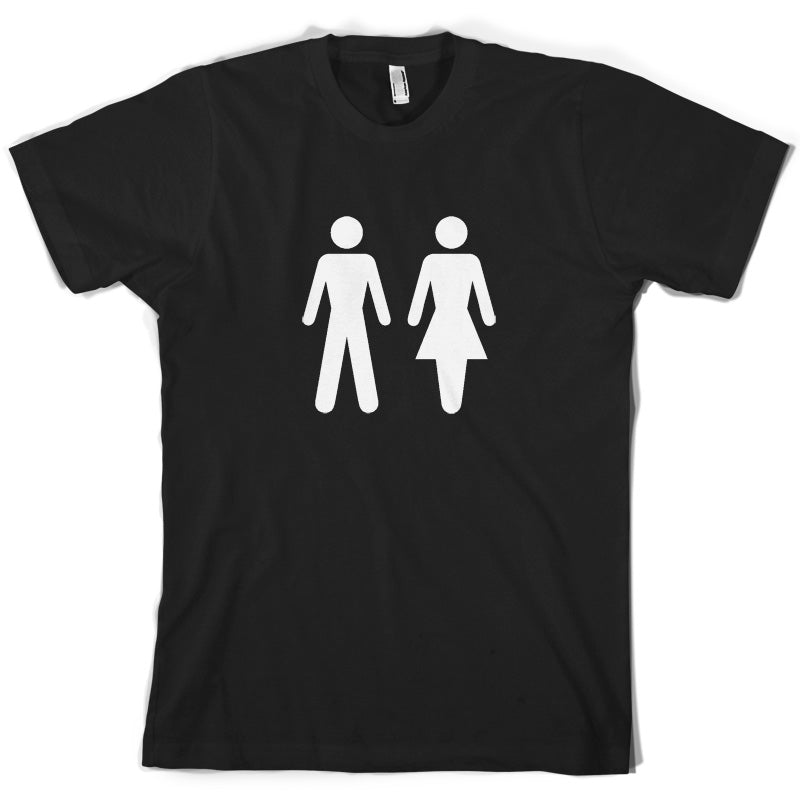 Man Woman Toilet Sign T Shirt