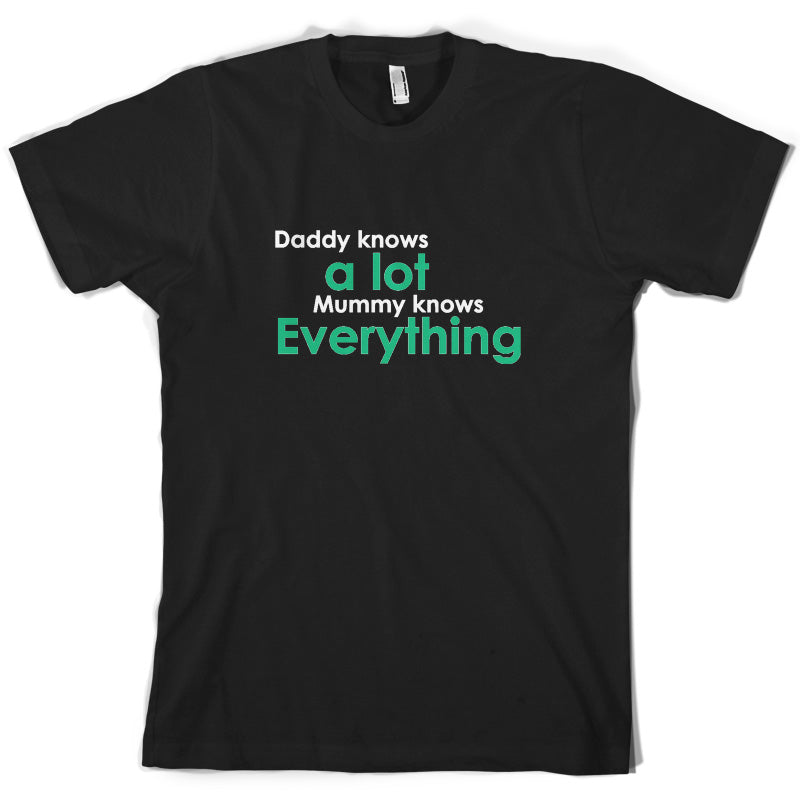 Daddy Knows A Lot Mummy Knows Everything T Shirt