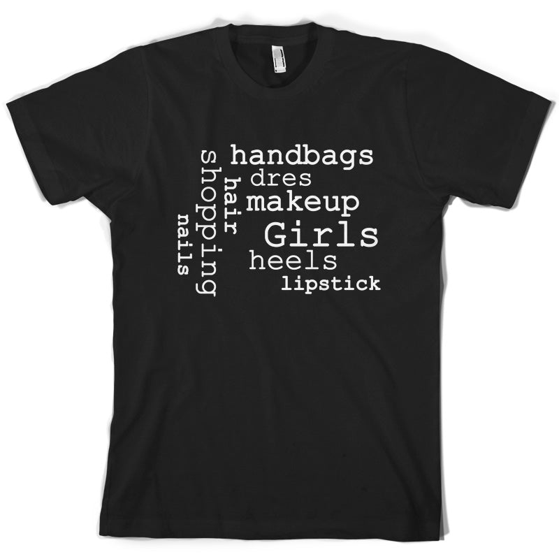 Girls Word Cloud T Shirt