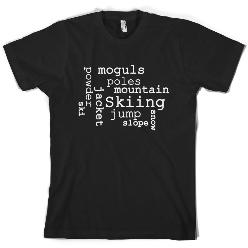 Ski Word Cloud T Shirt