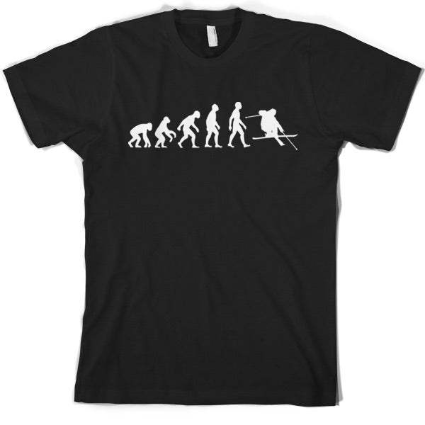 Evolution of Man Skiing T Shirt