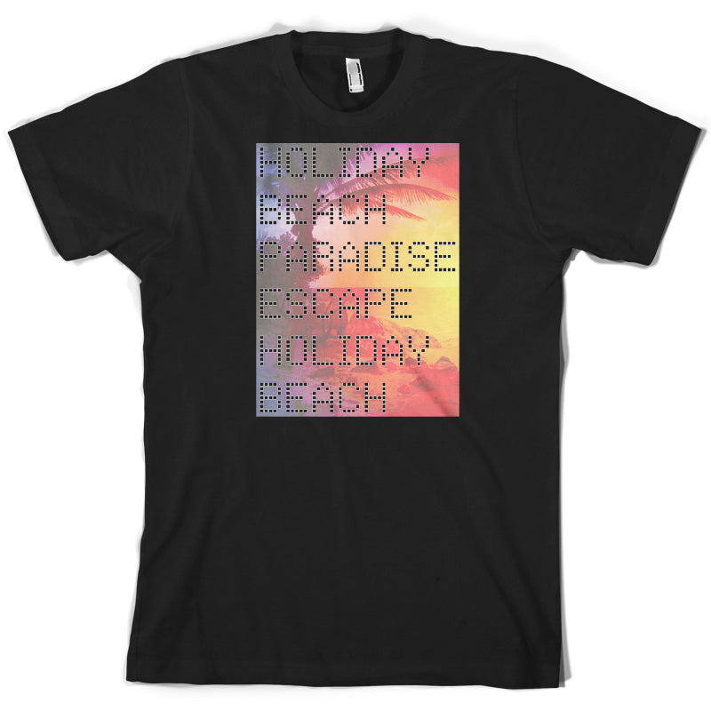 Beach Scene Holiday Paradise T Shirt