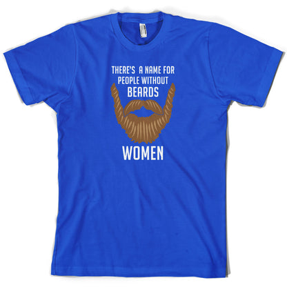 There's a Name For People Without Beards Women T Shirt