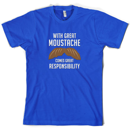 With Great Moustache T Shirt