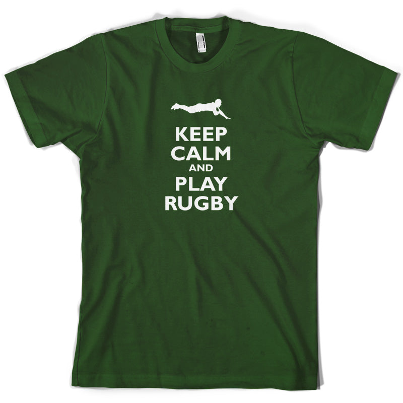 Keep Calm and Play Rugby T Shirt