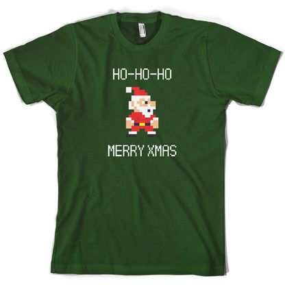 8 Bit Santa Pixel T Shirt