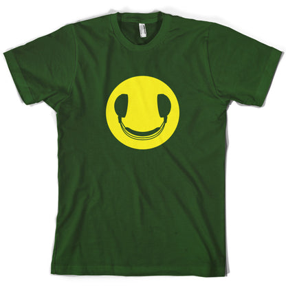 DJ Headphone Smiley face T Shirt