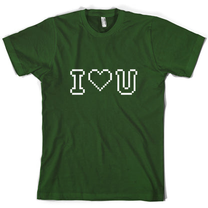 I Love U (Pixels) T Shirt