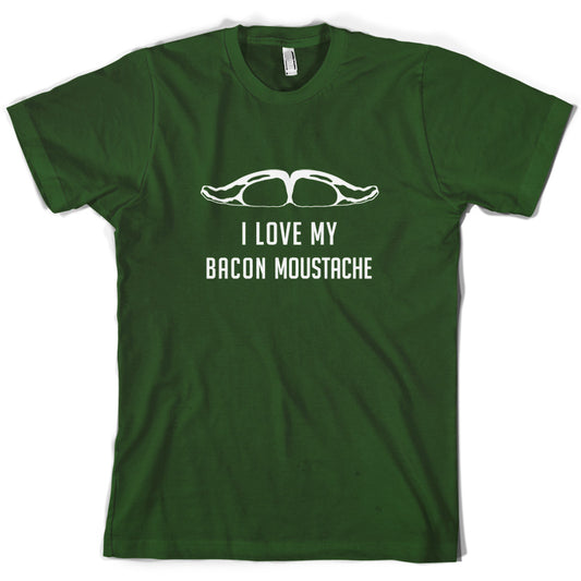 I Love My Bacon Moustache T Shirt