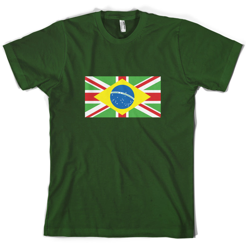 Brazil Union Jack Flag T Shirt