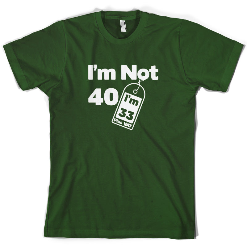 I'm Not 40 I'm 33 Plus VAT T Shirt