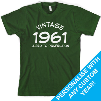 Custom Vintage Aged to Perfection Birthday T Shirt