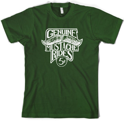 Genuine Moustache Rides T Shirt