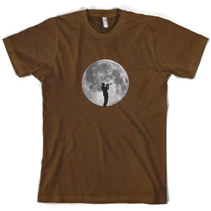 Trumpet Player Moon T Shirt