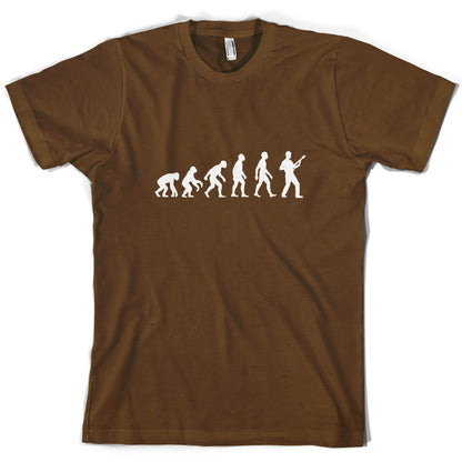 Evolution of Man Bass Guitar Player T Shirt