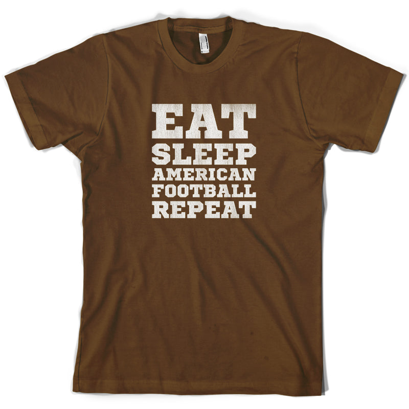 Eat Sleep American Football Repeat T Shirt