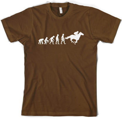 Evolution of Man Horse Riding T Shirt