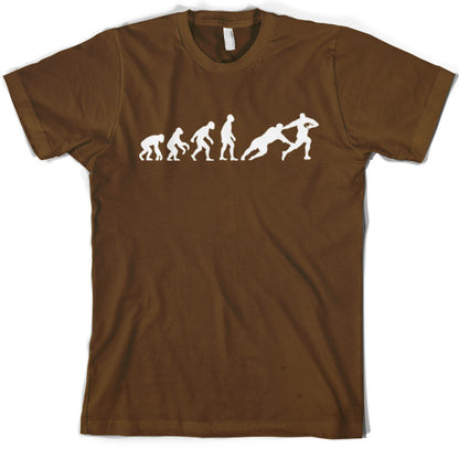 Evolution of Man Rugby T Shirt