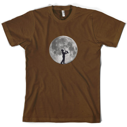 Saxophone Player Moon T Shirt