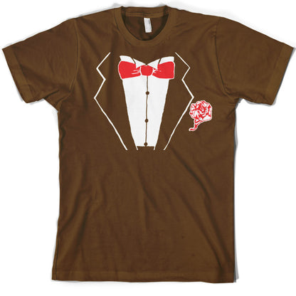 Tuxedo with Rose T Shirt