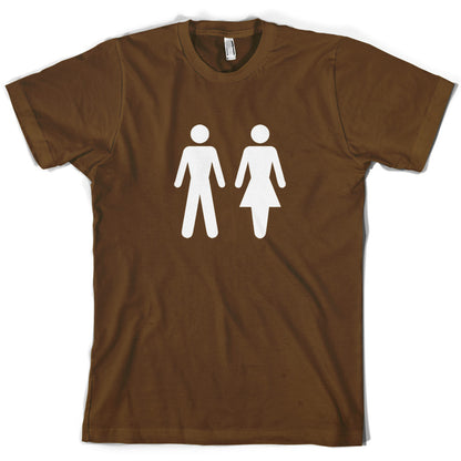 Man Woman Toilet Sign T Shirt