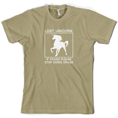 Lost Unicorn, If Found Stop Doing Drugs T Shirt