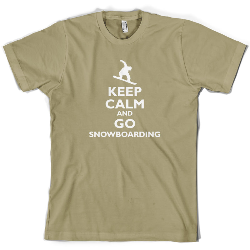 Keep Calm and Go Snowboarding T Shirt