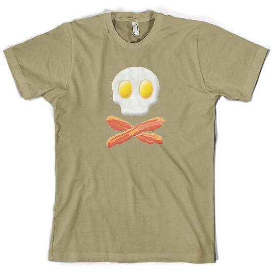 Eggs Bacon Skull and Bones T Shirt