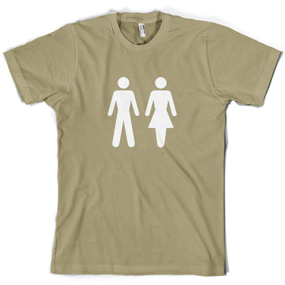 Man Woman Toilet Sign T Shirt