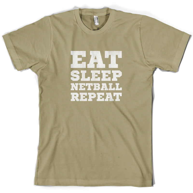 Eat Sleep Netball Repeat T Shirt